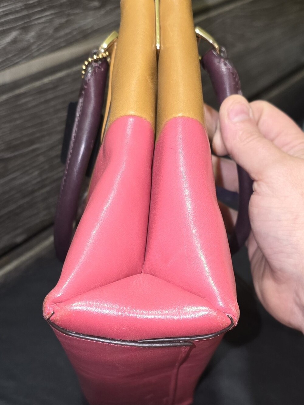 Coach Mini Borough Bag In Retro Colorblock Leather - Picture 5 of 15